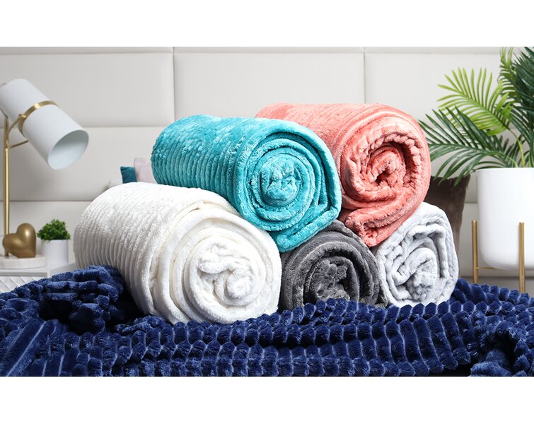 Fuzzy discount blanket throws